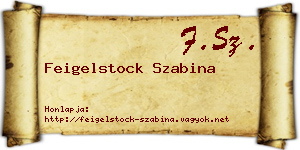 Feigelstock Szabina névjegykártya